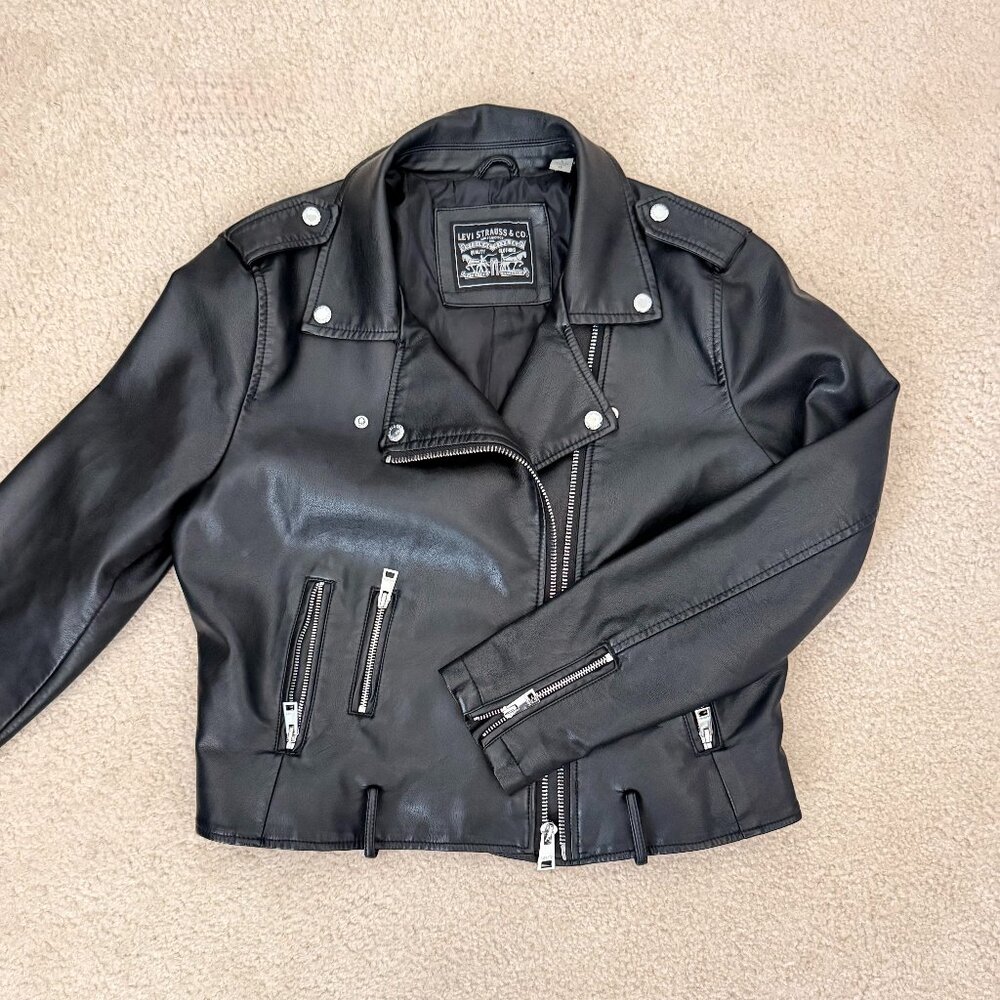 Levi's Faux Leather Moto Jacket| Large